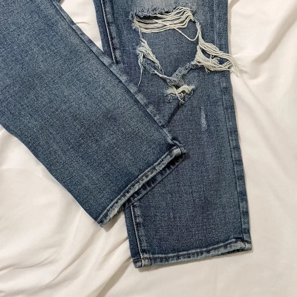 Pacsun Distressed Mom Jean, Color Blue Size 24 - Picture 8 of 14